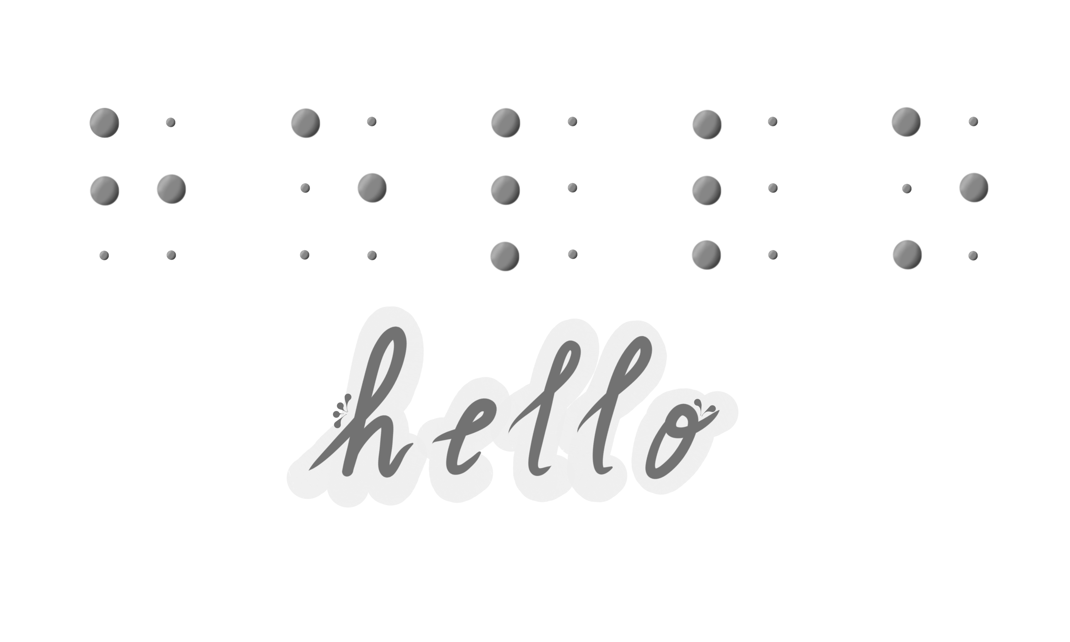 Braille code for hello